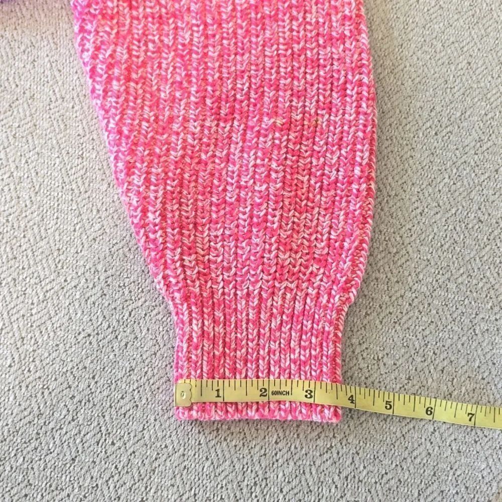 Free People Love This City Pink White Collared Slouchy Crop Sweater - Size XS - Picture 13 of 15